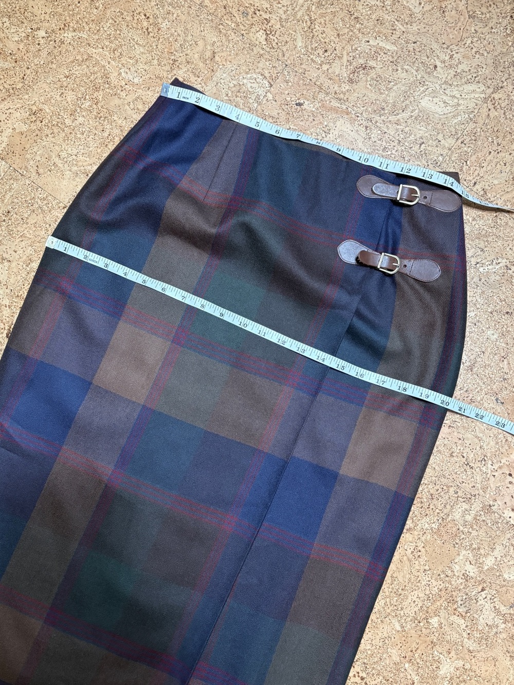 Lauren Ralph Lauren 100% Wool Vintage Plaid Wrap Skirt Sz 10 - Picture 12 of 14